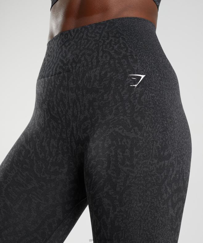 Gymshark adapter les leggings sans couture pour animaux récif | noir femmes 6HF28298
